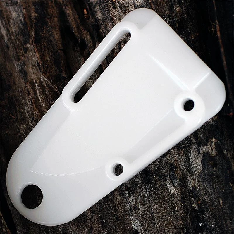 The ESEE Izula Molded Sheath (ESEE-IZULA-SHEATH-CL) in clear molded plastic, designed for the Izula knife.