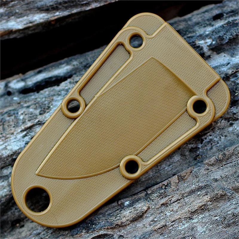 The ESEE Izula Molded Sheath (ESEE-IZULA-SHEATH-CB) in Coyote Brown molded plastic, designed for the Izula knife.