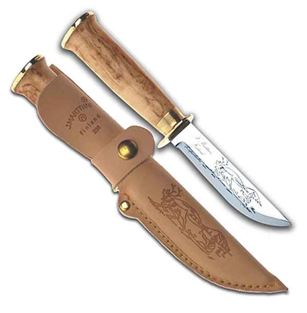 Marttiini Lapp Knife 235 Fixed Blade, Stainless, Curly Birch Handle