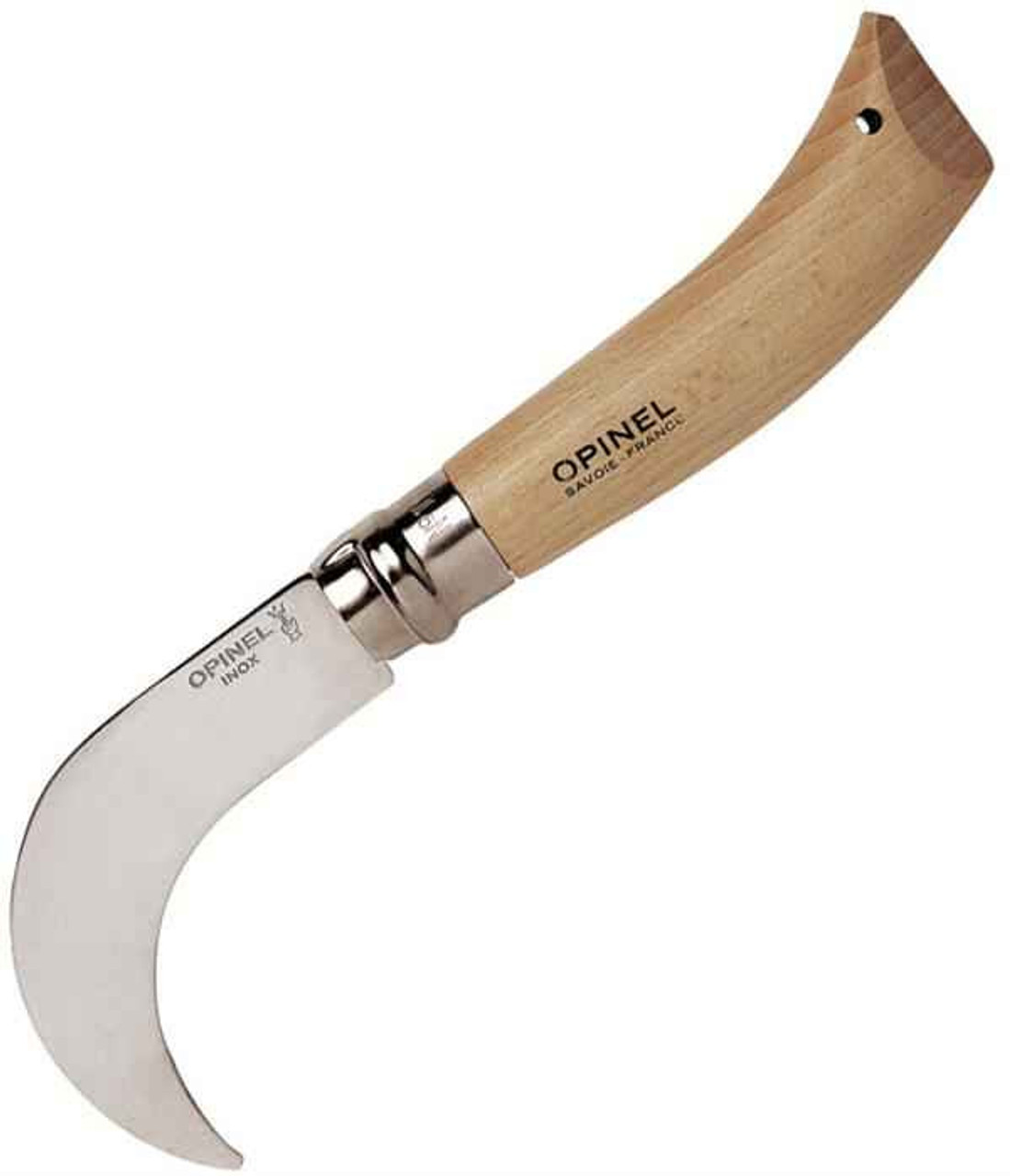 Opinel Pruning Knife OP13110. 4 5/8" Closed, Beechwood Handle.