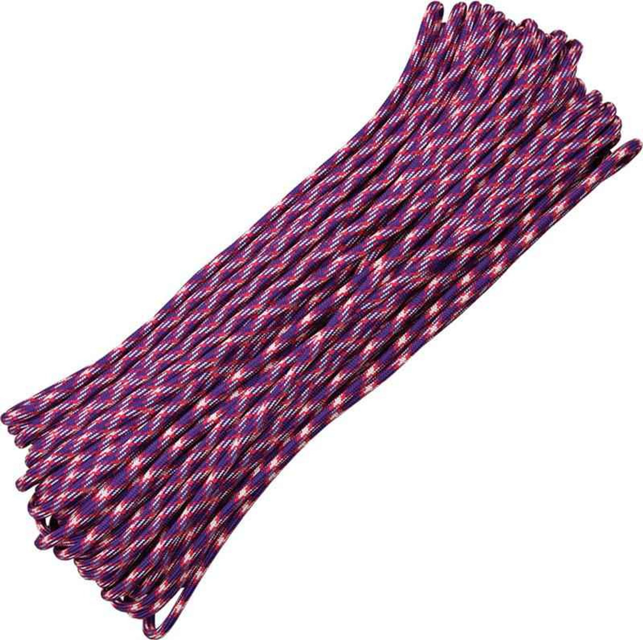 Parachute Cord Purplelicious. (Various shades of purple, white, and pink).