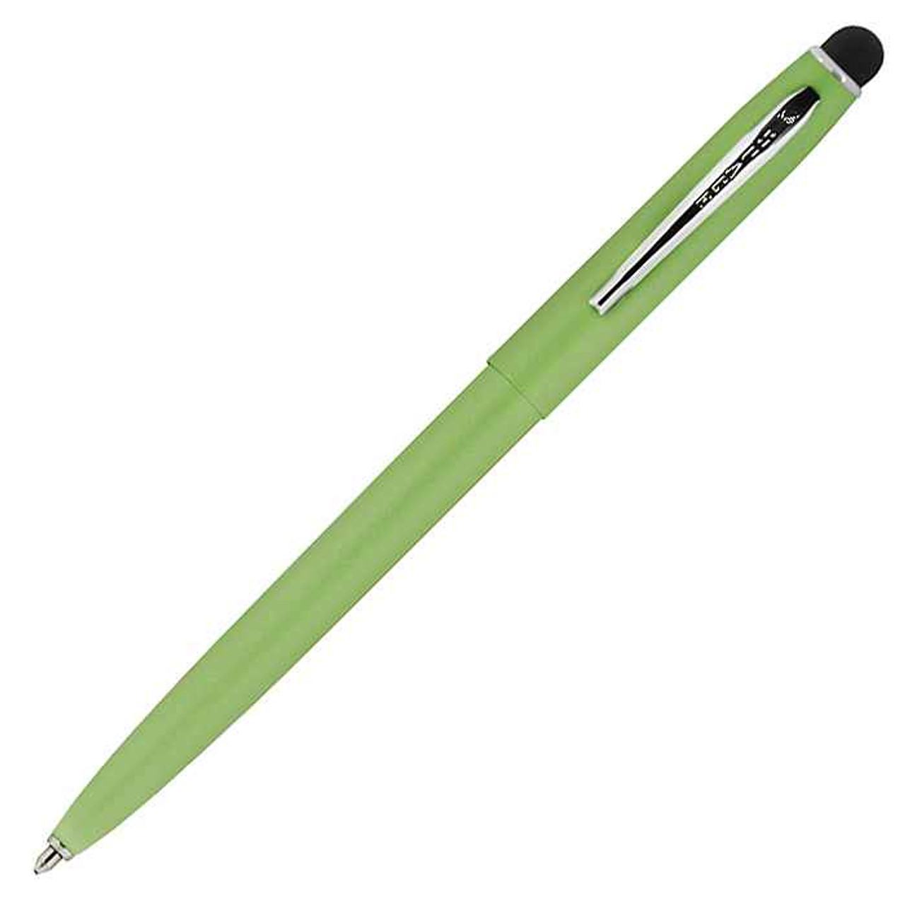 Fisher Space Pens Apollo Plastic Barrel Cap-O-Matic w Stylus Space Pen (FP820324) PR4 Black Ink, Green Barrel, Green Cap w Stylus