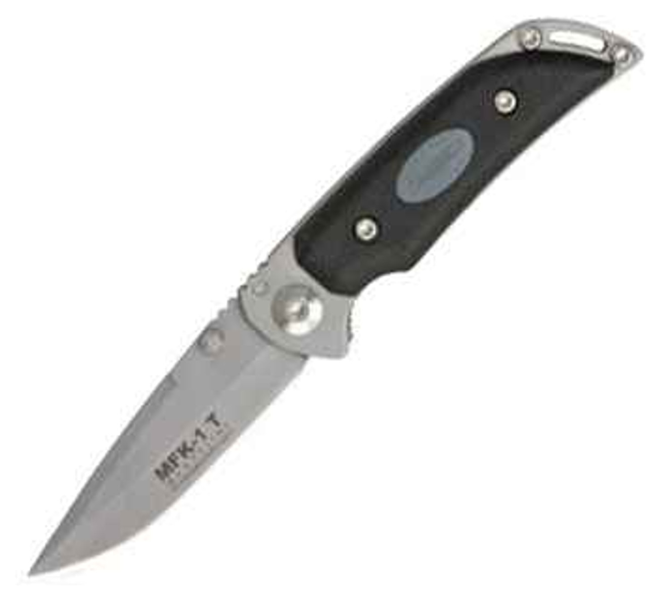Marttiini Small Folder MFK-1T, Matte Finish Stainless Frame w/ FRN/TPE Injection Molded Handle Scales
