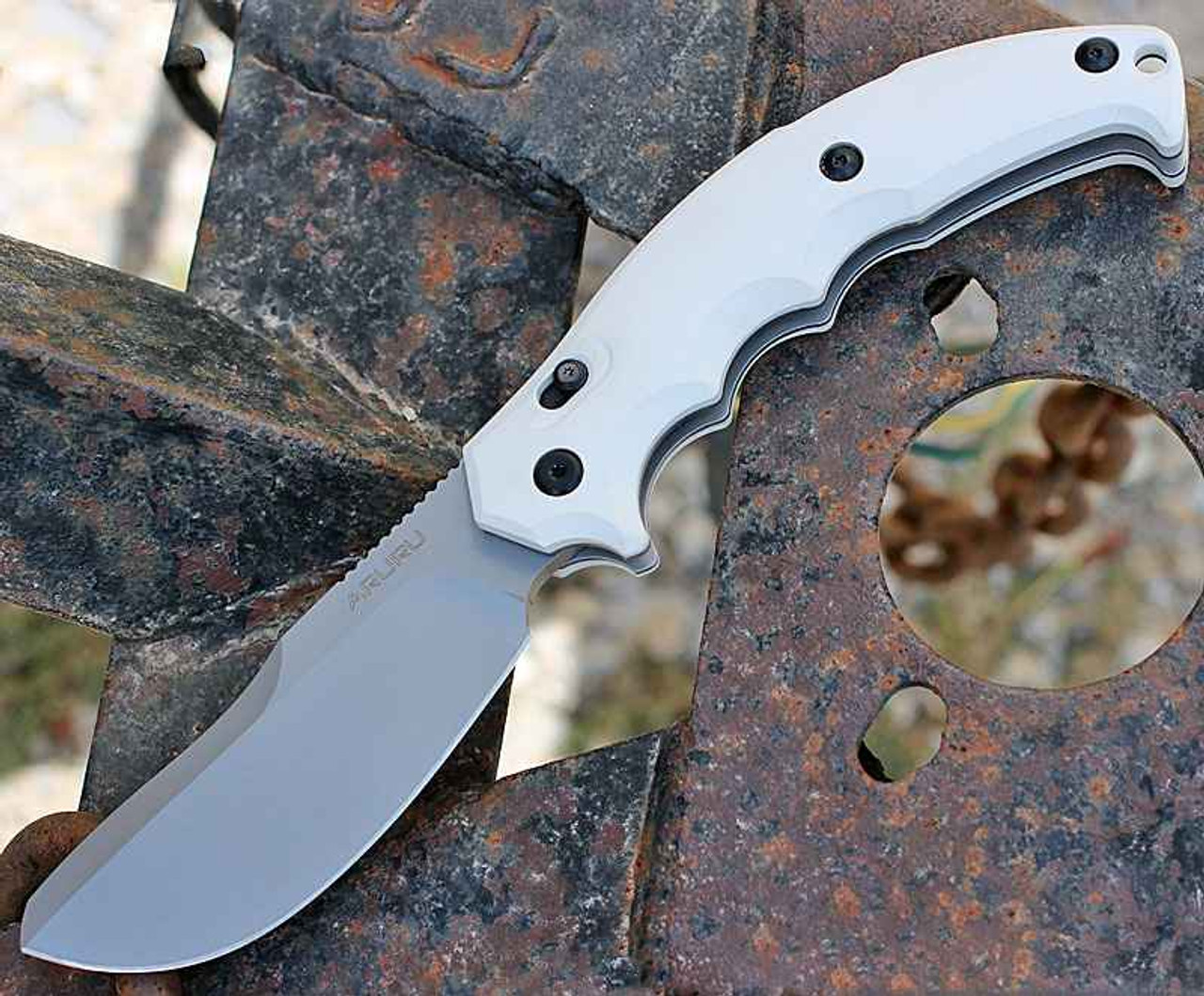 FOX Knives Aruru 506, N690Co Steel, White Laminate Handles