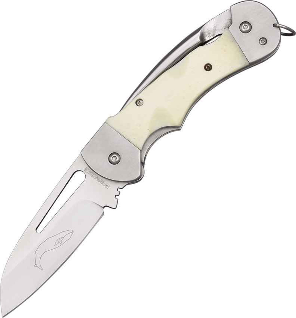 Myerchin Generation 2 Captain - Classic Series, 3 1/4 in Plain Edge, White Smooth Bone