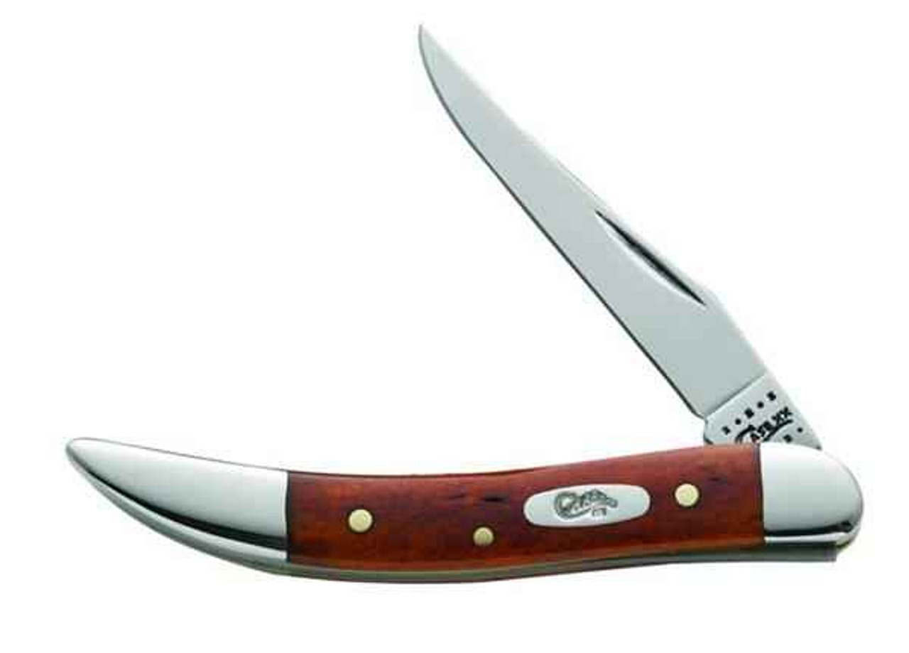 Case 28703 Small Texas Toothpick, Smooth Chestnut Bone Handle (610096 SS)