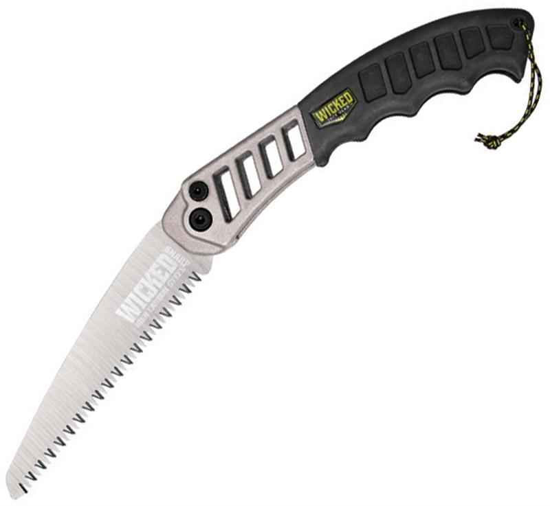 Wicked Tree Gear Wicked Tough Hand Saw, Carbon Steel, Rubberized Overmold Handle