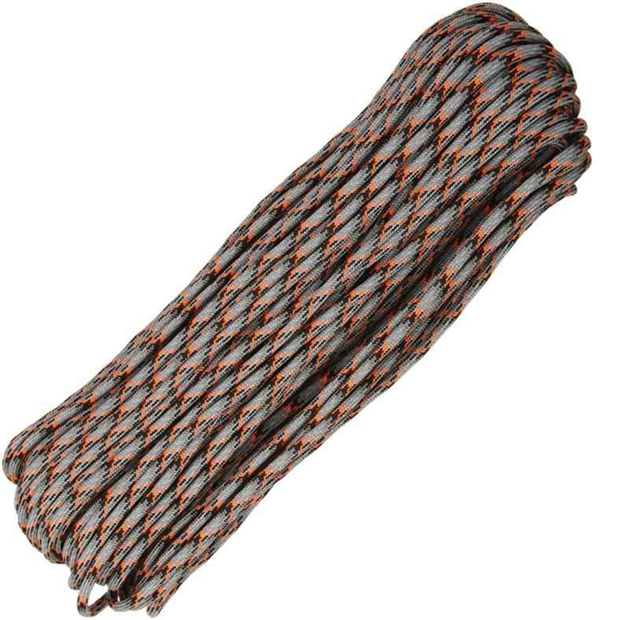 Parachute Cord Die Cast - (Gray, orange, dark gray and black). 100 ft. length.