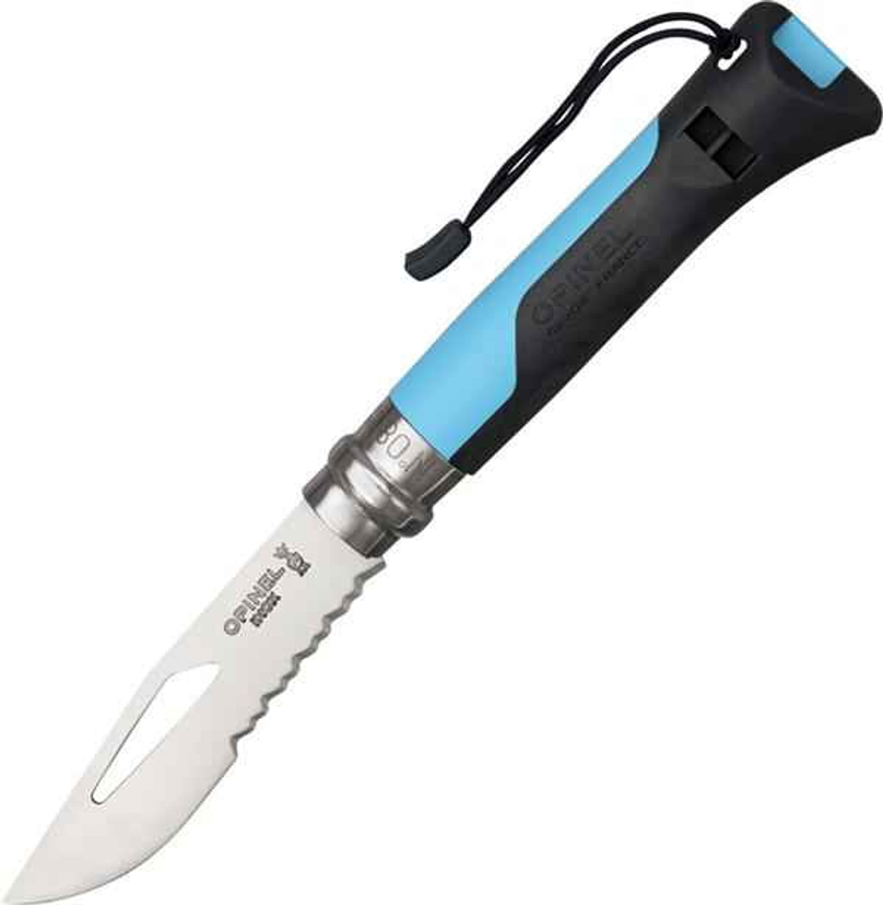 Opinel No. 8 Outdoor, Blue & Black Handle, Combo Edge