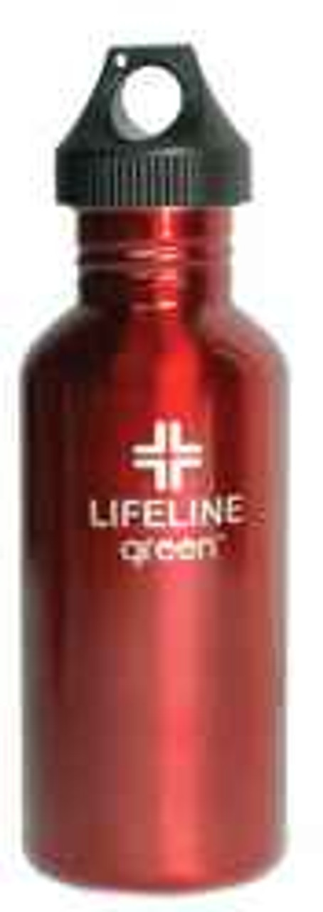 LifeLine 27oz Stainless Steel Water Bottle, Red