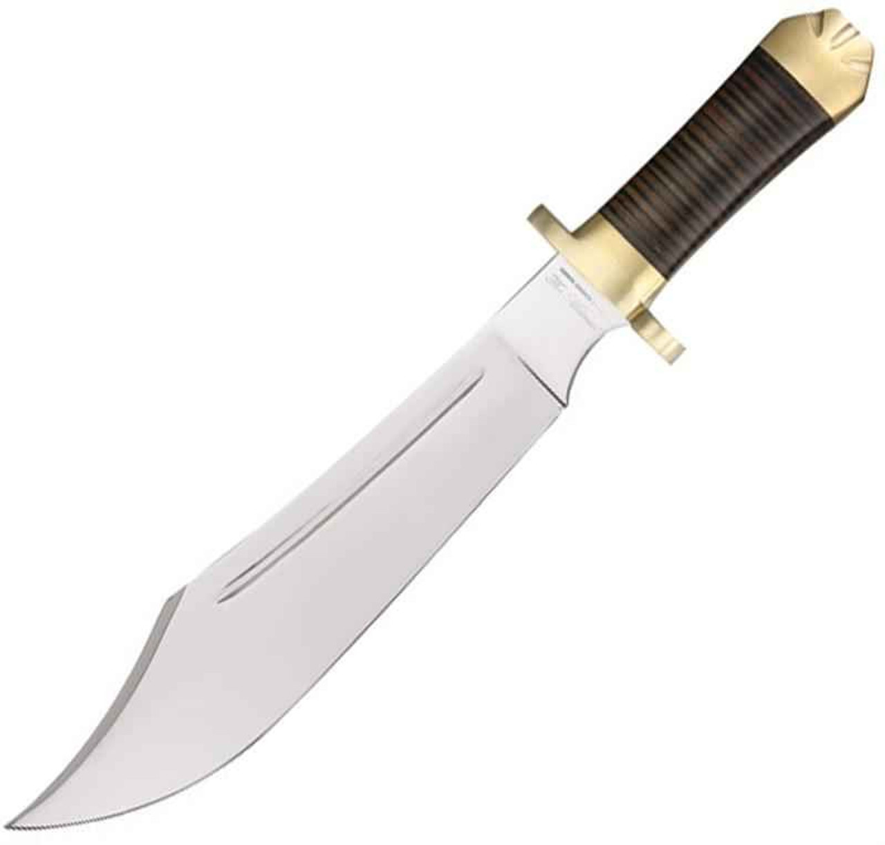 Down Under Mistress Bowie - 18" overall. 13" polished 440C stainless bowie blade with dual heat treated edge.