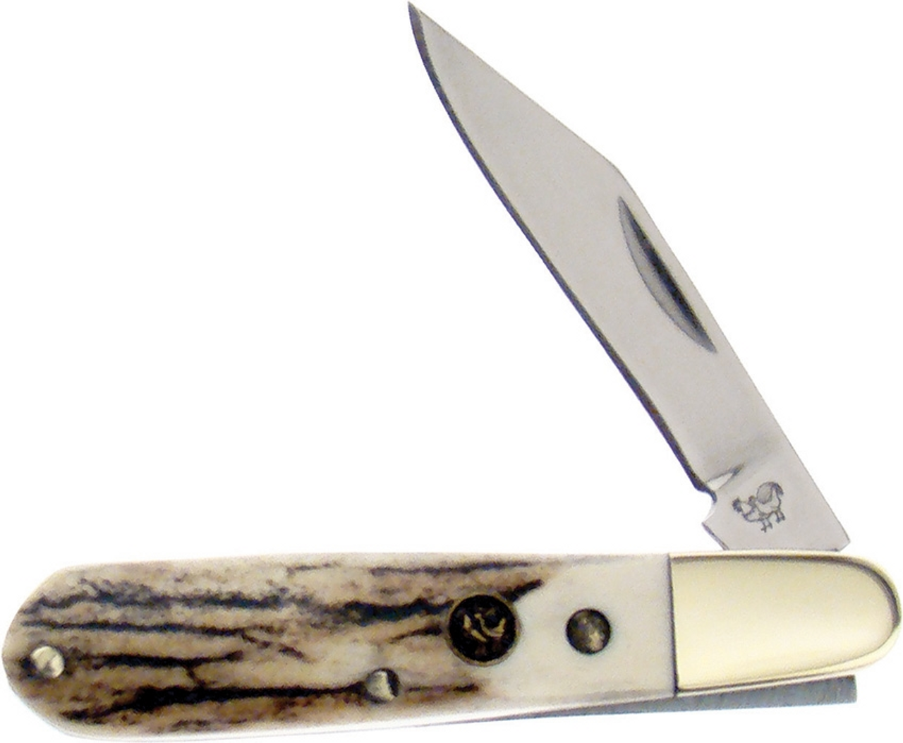 Hen & Rooster Knives 241DS, 1.75" SS Blade, Deer Stag Handle