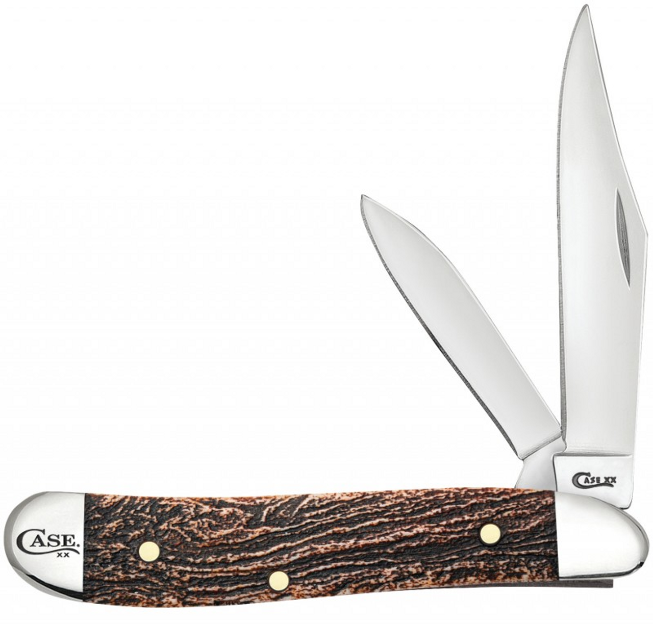 Case Valley Peanut 49955, 2 7/8" Closed Length SS Blade, Jig Natural Bone
