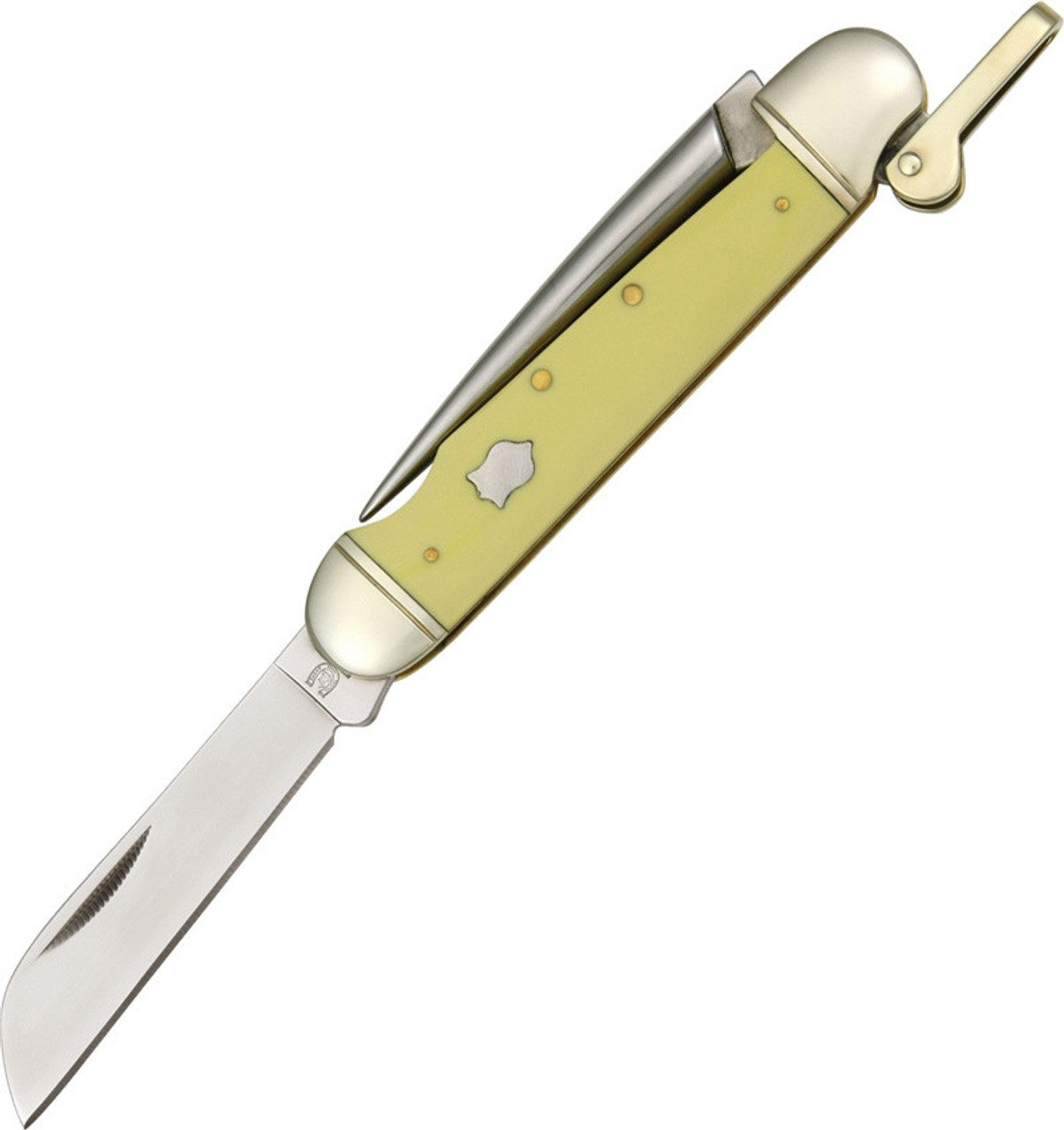 Rough Ryder RR897 Marlin Spike Yellow, Stainless Steel, Smooth Synthetic Handle