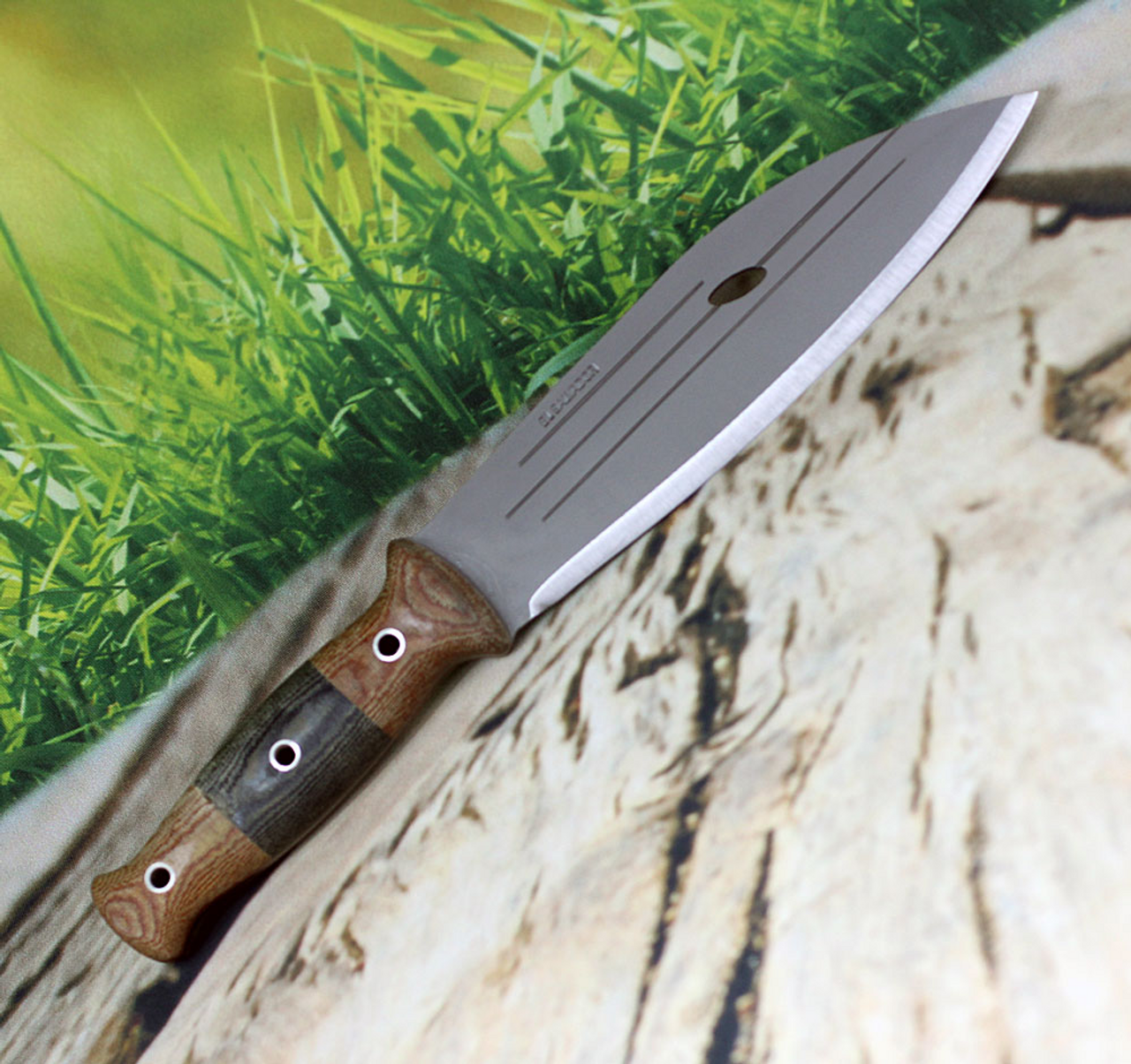 Condor Primitive Bush Knife CTK242-8HC, 8" 1075 High Carbon Steel, Linen Micarta Handle