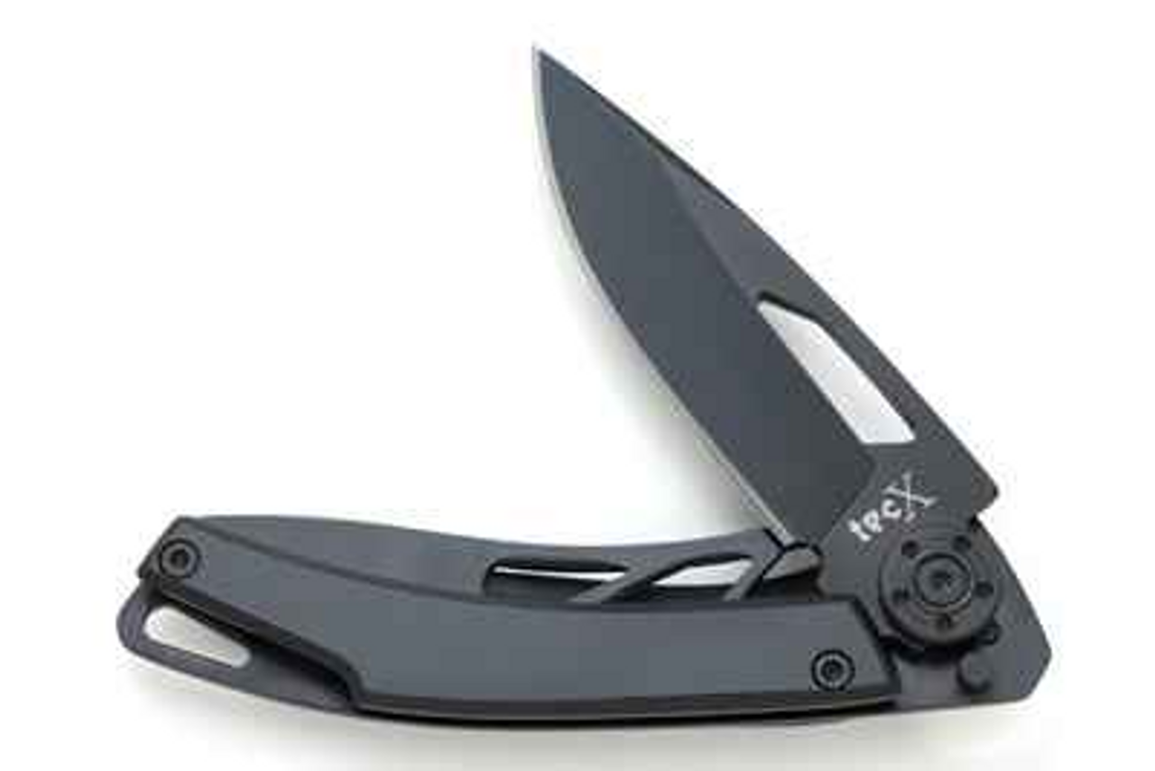 Tec X Dinero by Case, Framelock, Drop Point Blade, Plain Edge, Black Coat