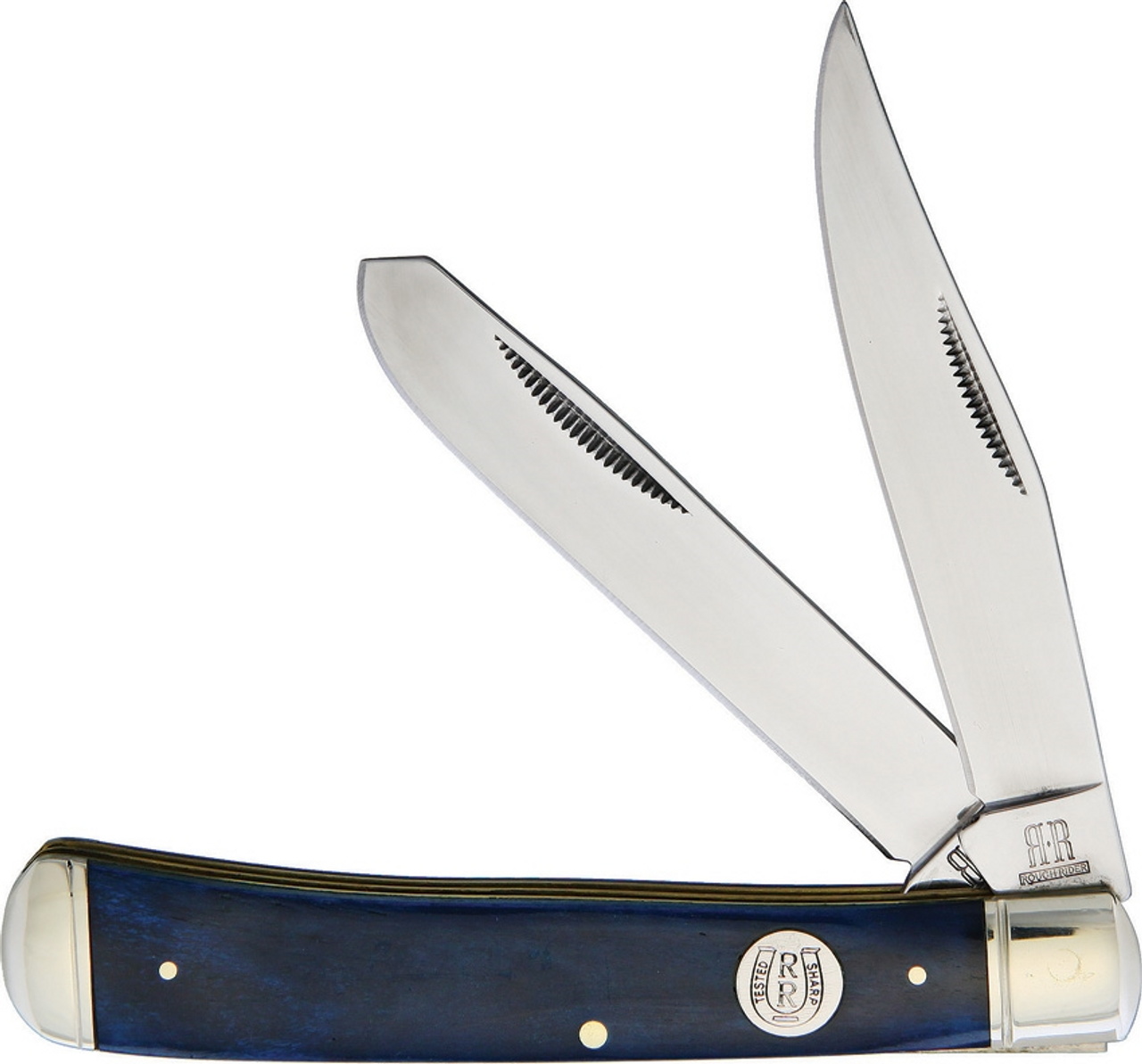 Rough Ryder Trapper Blue Bone, 4.13 in. Closed