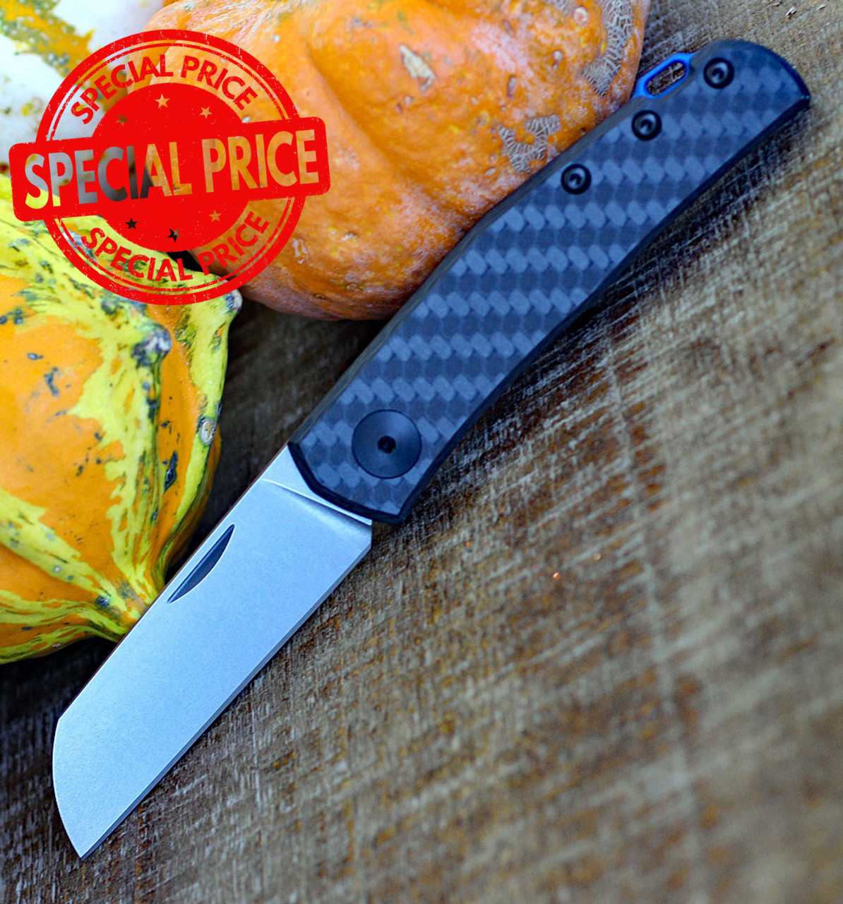 Zero Tolerance 0230, 2.6" CPM 20CV Stonewash Blade, Carbon Fiber Handle