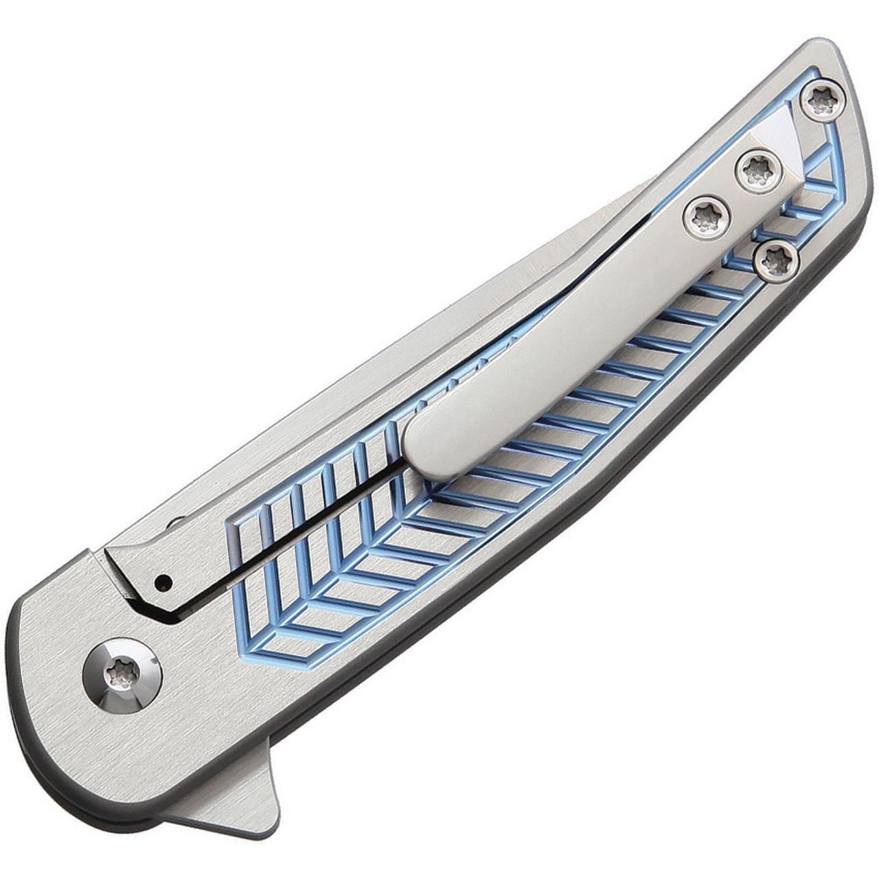 Alliance Designs ALS1B Scout Framelock Blue, 2.4" RWL34 Plain Blade,  Anodized Handle