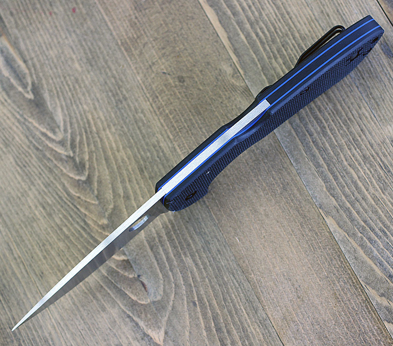 Spyderco Siren C247GP, 3.6" LC200N Steel Satin Plain Blade, Black G-10 Handles