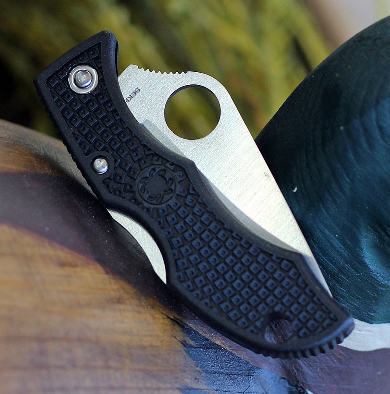 Spyderco Ladybug 3 Black FRN LBKP3, 1.938" VG-10 Plain Blade