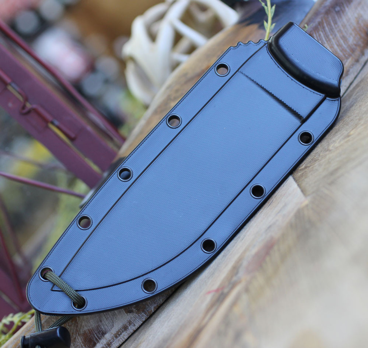 ESEE-6 3D Handle Fixed Blade Knife (6POD-003)-6.50" OD Green 1095 Drop Point Blade, OD Green and Black G-10 Handle