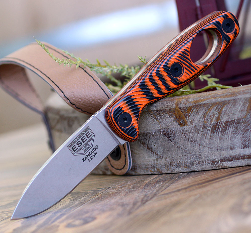 Knives, Swords & Blades ESEE Knives ESEE 4 S35VN Stainless Steel Orange G10 Black Sheath ESEE