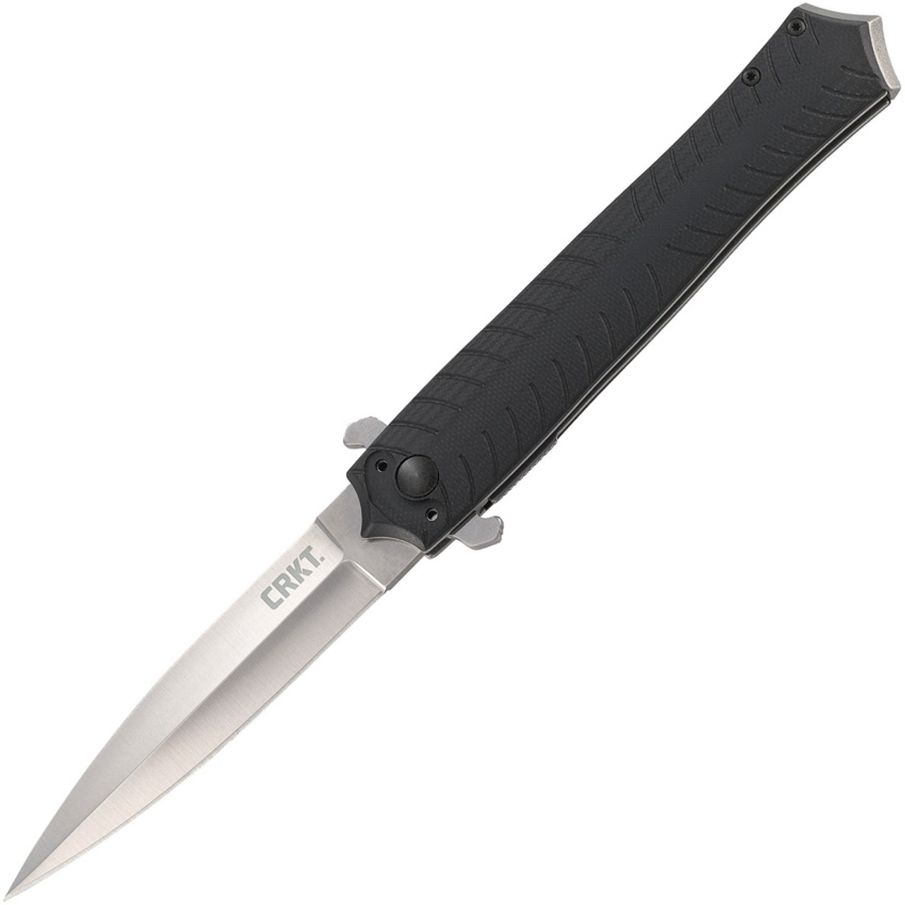 CRKT Xolotl (CR2265) 3.63" 4116 Stainless Steel Satin Spear Point Plain Blade, Black G-10 Handle