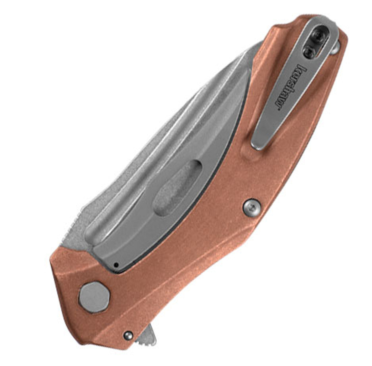 Kershaw Natrix-Copper KS7007CU, 3.25" D2 Steel Stonewash Blade, Copper Finish Handle