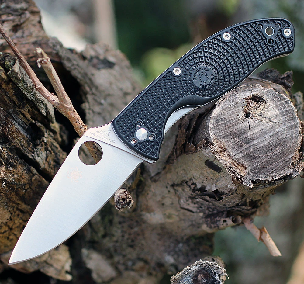 Spyderco Tenacious Lightweight C122PBK folding knife with black FRN handle.