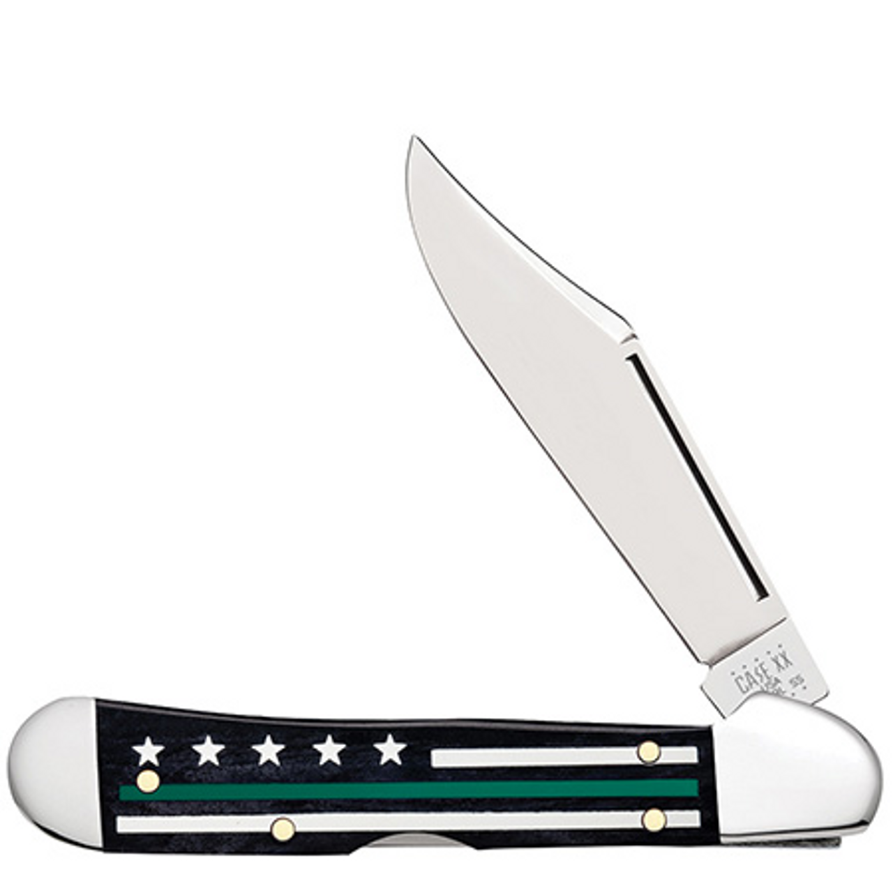 Case Stripes of Service Mini Copperlock 9577 Smooth Black Bone with Color Inlays (61749L SS)