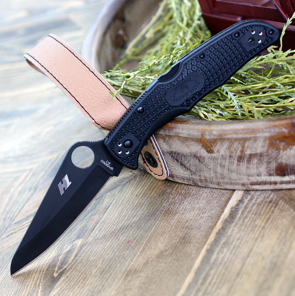 Salt & Pepper ソルト＆ペッパー 大戦モデル ピーコート ブラック Spyderco Pacific Salt 2 | H-2 Black | C91PBBK2 | Knifeworks