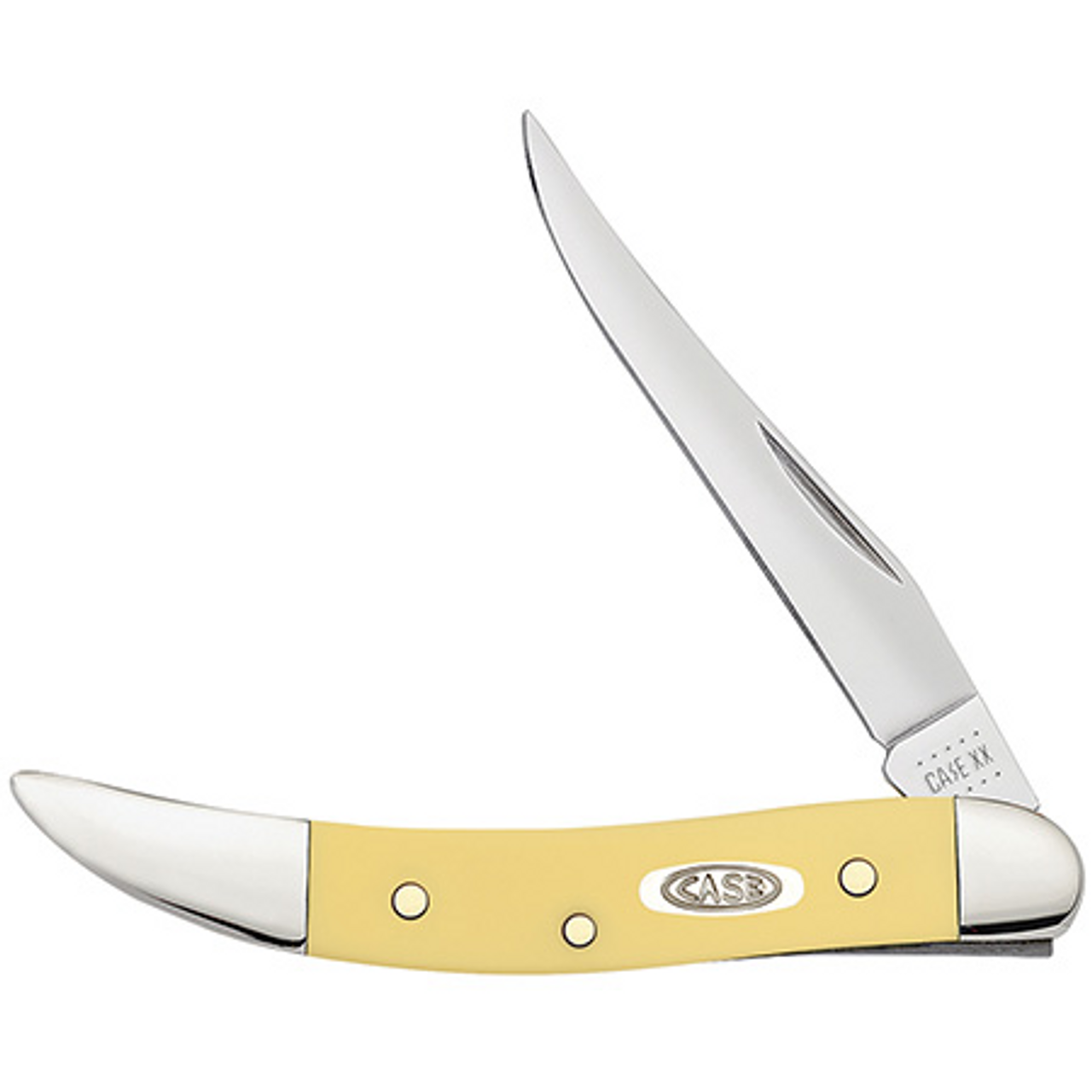 Case Small Texas Toothpick 81095 Yellow Synthetic Handle (310096 SS)