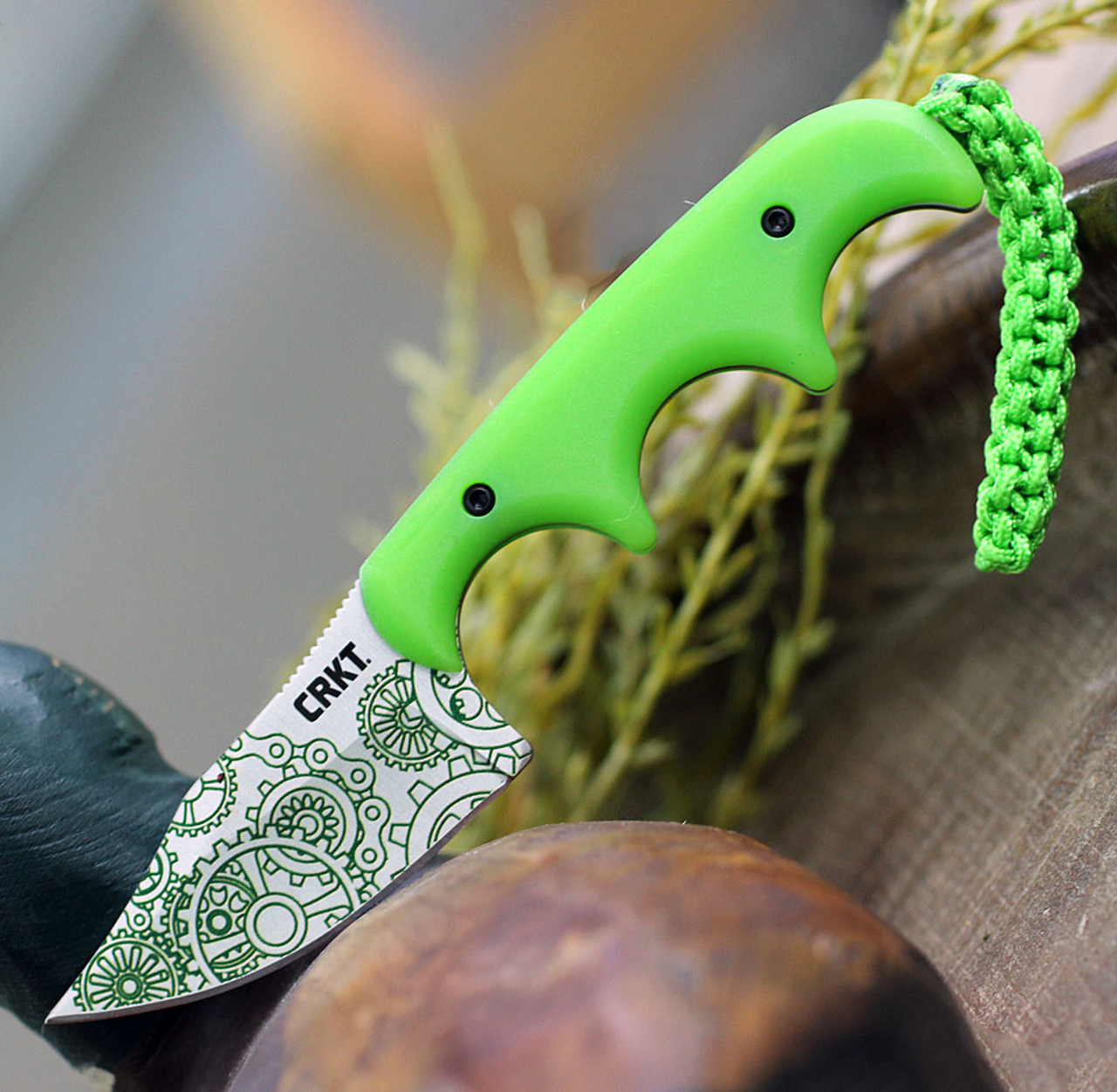 Crkt Minimalist Bowie Gears Cr2387g 2 125 8cr13mov 3d Print Satin Blade Glow In The Dark Handle