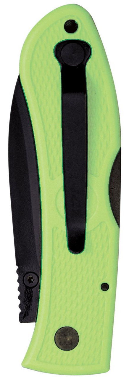 Ka-Bar Dozier Folding Hunter, ZK Green KA4062ZG, 3" AUS 8A Stainless Steel Plain Blade, ZK Green Zytel Handle