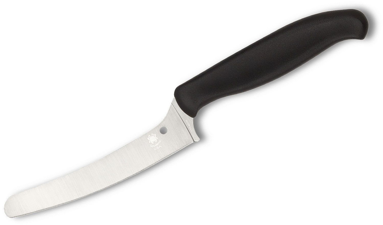 Spyderco Z-Cut Blunt Tip Kitchen Knife CK13P, 4.30" CTS-BD1N Plain Blade, Polypropylene Handle
