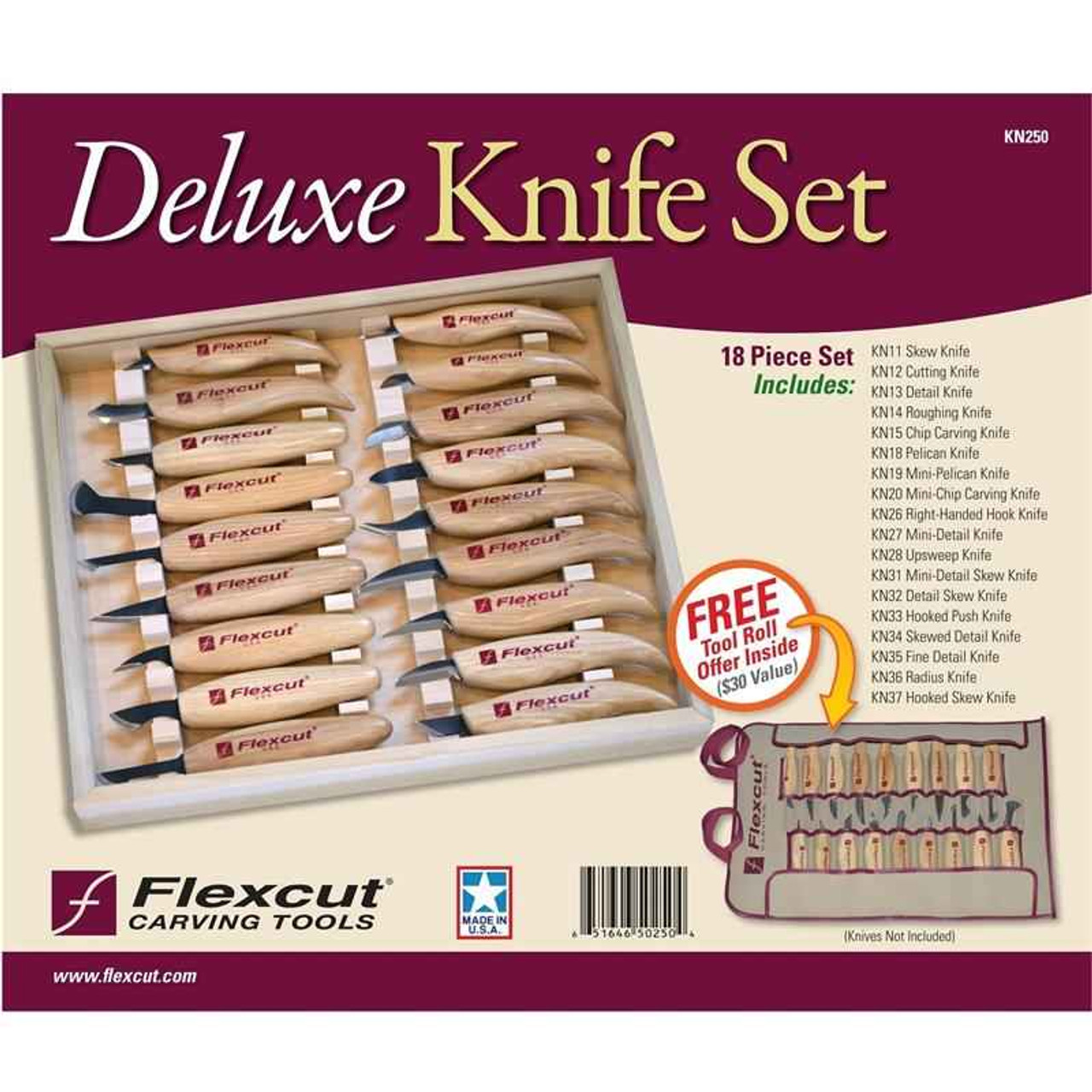 Flexcut KN250 Deluxe Knife Set