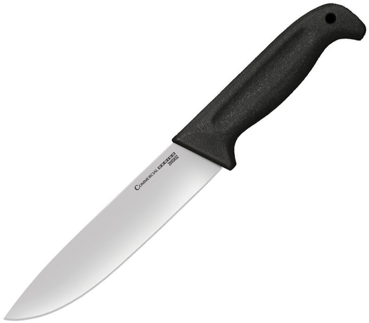 Cold Steel Commercial Series Scalper (CS20VSKSZ) 6.5" 4116 Satin Drop Point Plain Blade, Kray-Ex Handle, Black Secure-Ex Sheath