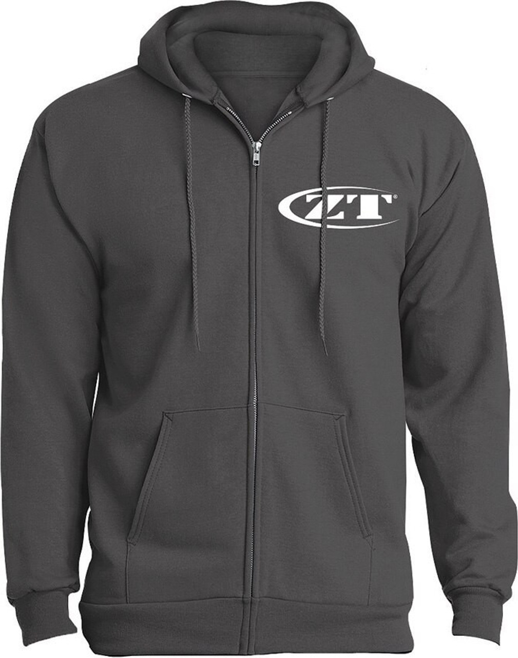 Zero Tolerance 18S Hoodie, Zip Front, Charcoal Gray, Small
