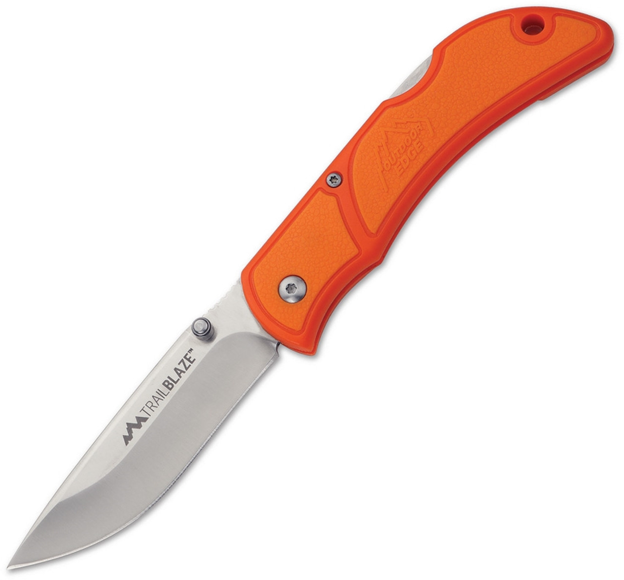 Outdoor Edge TB-25 TrailBlaze™ Lockback, 2.5" Stainless Blade, Orange GRN Handle