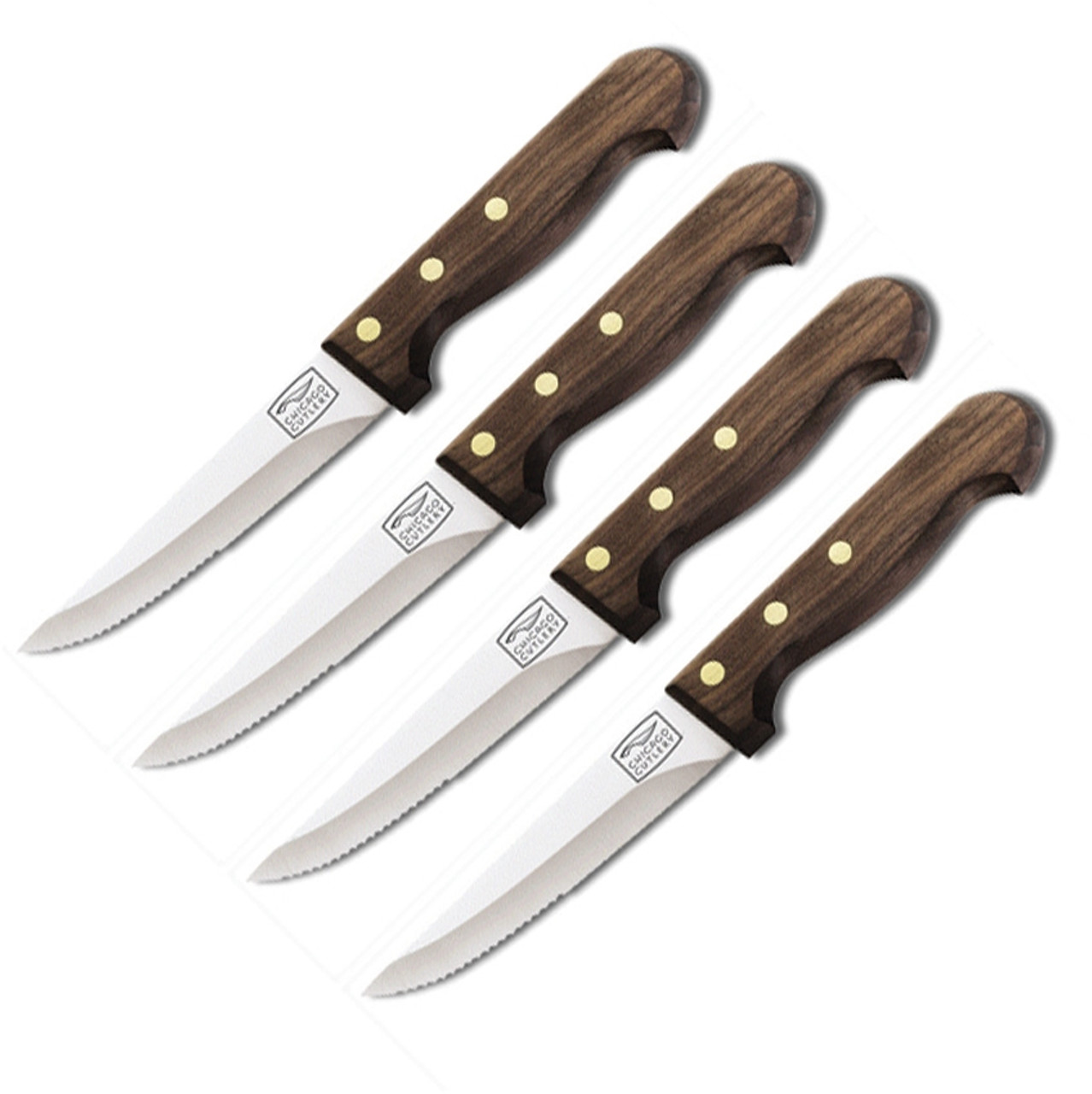 8 Steak Knife Set Serrated Edge Steel Utility Knives Steakhouse Cutlery Utensil