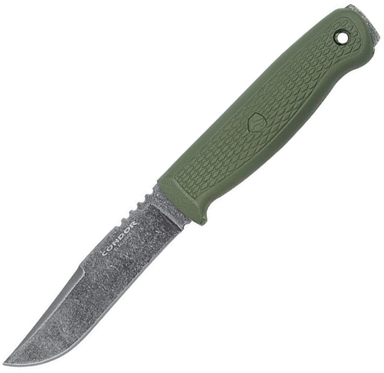 Condor Bushglider Fixed Blade CTK3949-4.2HC, 4.2" 1095 Carbon Steel, Army Polypropylene Handle