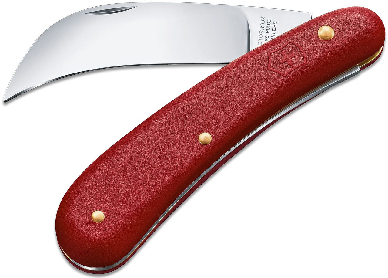 Victorinox Swiss Army Large Pruning Knife 1.9301, 2.9" Stainless, Red Zytel Handle