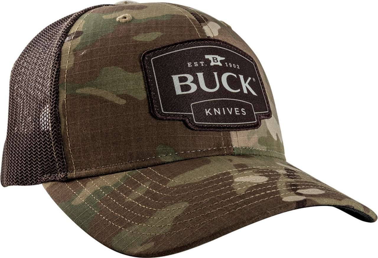 Buck Multicam Trucker Hat, One Size