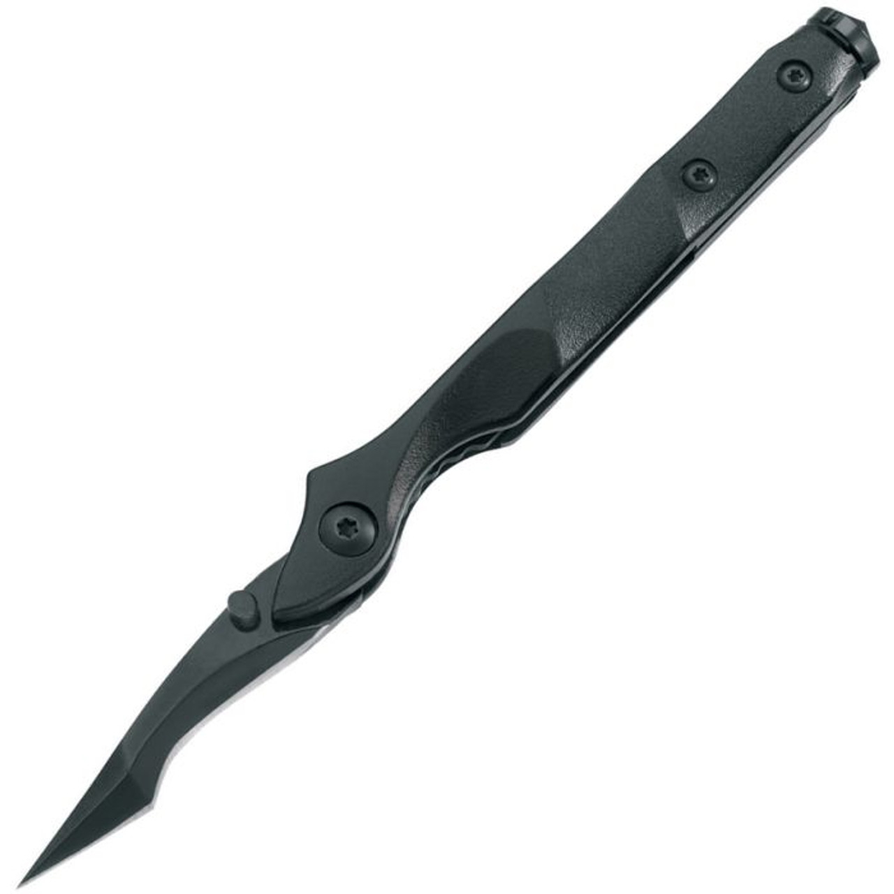 Boker Plus Urban Survival (01BO047) 1.57" 440C Black Tanto Plain Blade, Black Textured Aluminum Handle