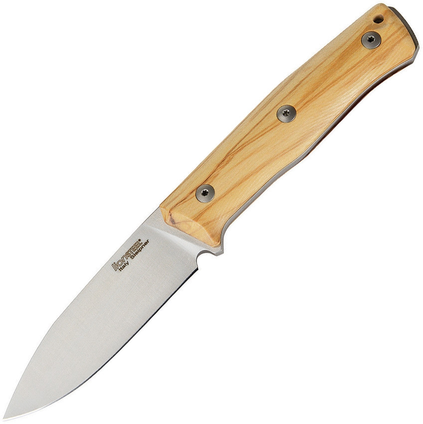 LionSteel B35UL, 3.54" Sleipner Steel Satin Blade, Olive Wood Handle