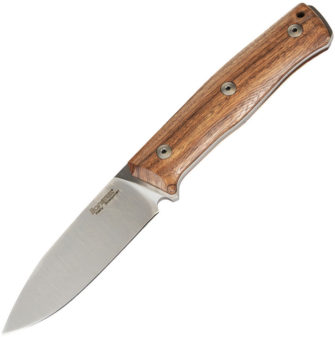 LionSteel B35ST 3.54" Sleipner Steel Satin Blade, Santos Wood Handle