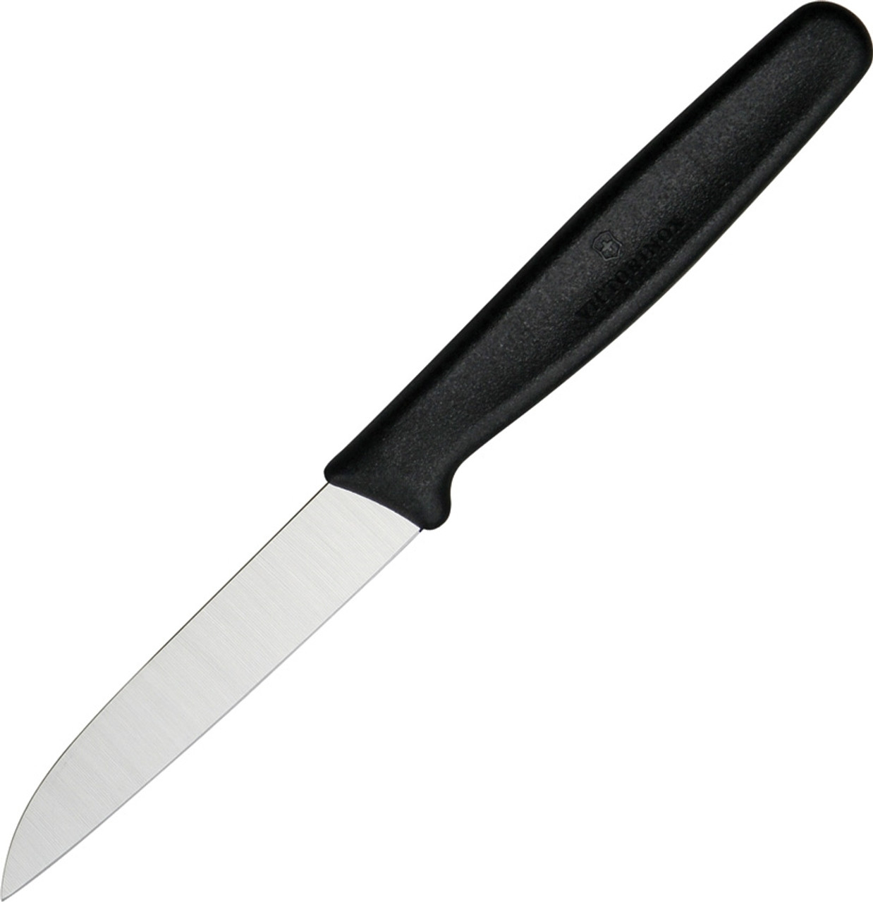 Victorinox, Sheepsfoot Paring Knife, 3 1/4" Stainless Blade, Black Nylon Handles