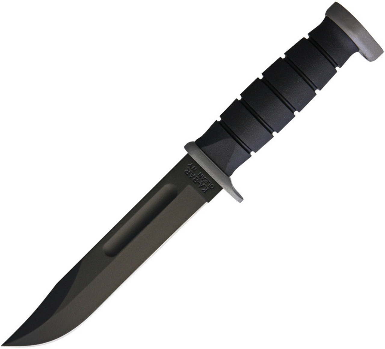 Ka-Bar D2 Extreme Fixed Blade KA1292, 7" Black D2 Plain Blade,  Kraton G Handle, Kydex Sheath