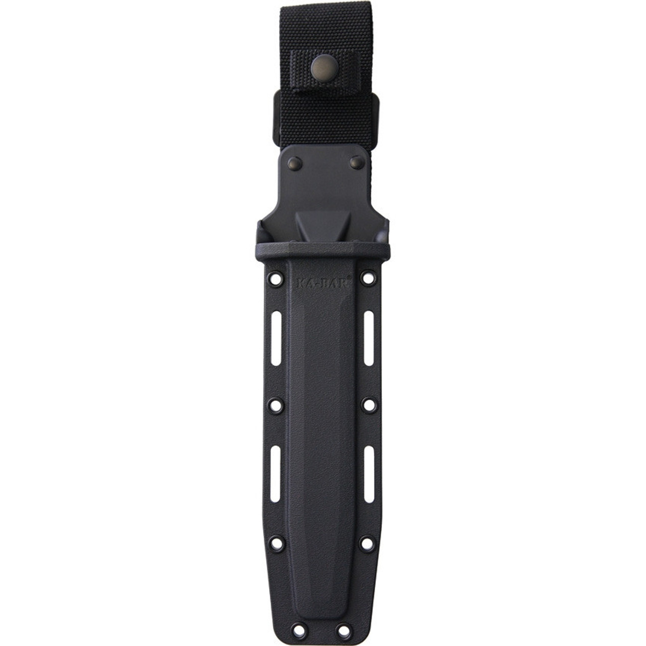 Ka-Bar D2 Extreme Fixed Blade KA1292, 7" Black D2 Plain Blade,  Kraton G Handle, Kydex Sheath
